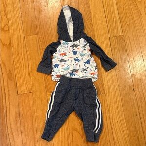 Free Planet Blue and White Dinosaur Kids Matching Set